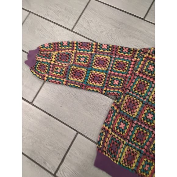 FARM Rio Anthropologie Square Neck Geometric Knit Sweater XS - Picture 6 of 8